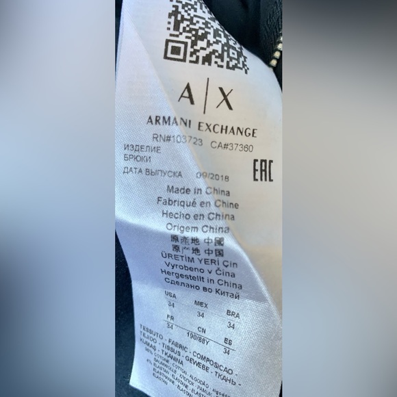 A/X Armani Exchange slacks Sz34 - Picture 11 of 13